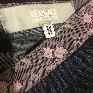 🌟Versace Jean Skirt w/purple Trim🌟